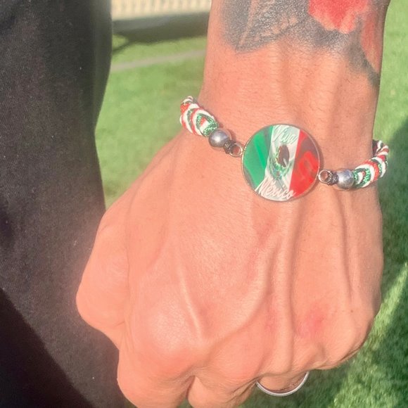 Men Patriot Bracelet-Adjustable-Mexico Flag - Picture 1 of 6